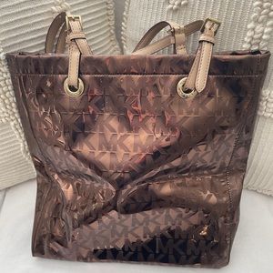 Tall Michael Kors metallic tote